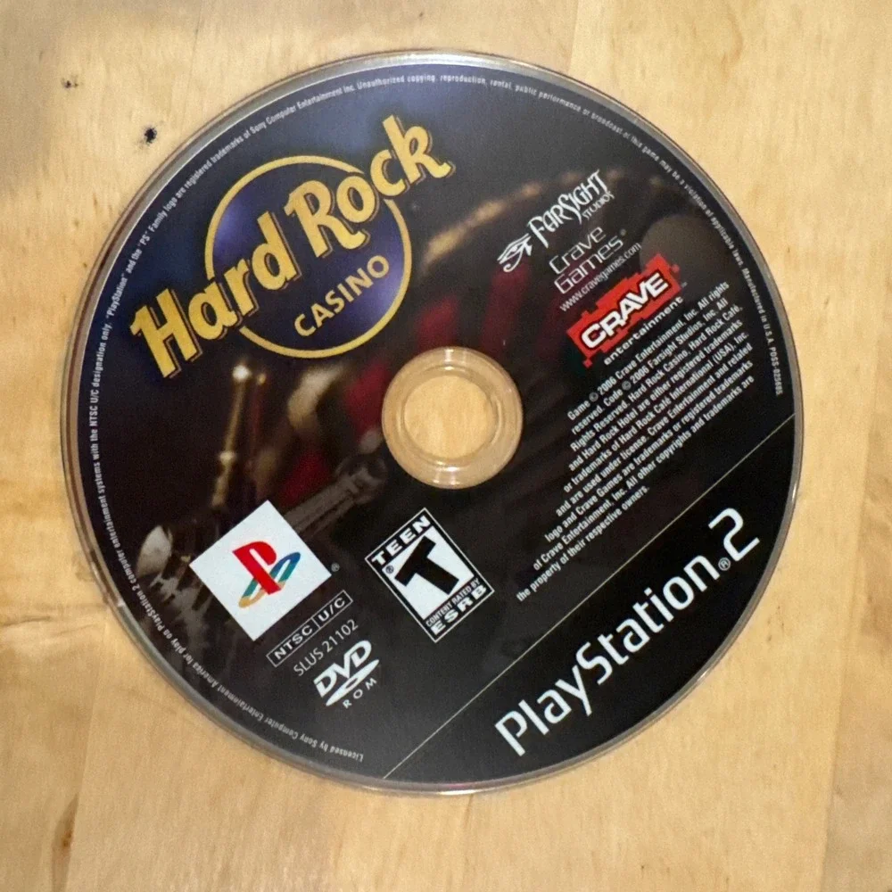 Hard Rock Casino - PlayStation 2 Disc only - Working Tested